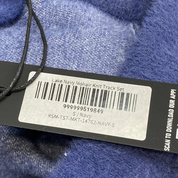 Rockstar Original Mohair Knit “Lake Navy” Track Set – Size S (NWT) - Picture 2 of 16